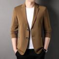 Spring Summer Men Ice Silk Thin Casual Sunscreen Blazer Fashion Casual Male Clothes Long Sleeve Big Size Slim Solid Blazers Coat. 