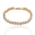 Luxury 18K Gold Plated Silver Bracelet for Women. 