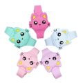 Fashion Kids Watch Cute Cat Shape LED Digital Watches for Girls Boys BPA Free Band Clamshell Design Children Wristwatch. 