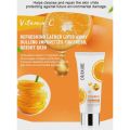 DR.RASHEL Natural Vitamin C Facial Cleanser / Face Wash  contains Hyaluronic Acid Face Wash Brightening Anti-Aging Deep Cleansing 80g / Dr Rashel (rvcf). 