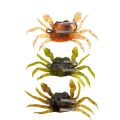 2PCS Durable Silicone Simulation Rubber Crab Soft With Double Hook Sea Fishing Bait Brown Green Orange Fishing Lures Fishing. 