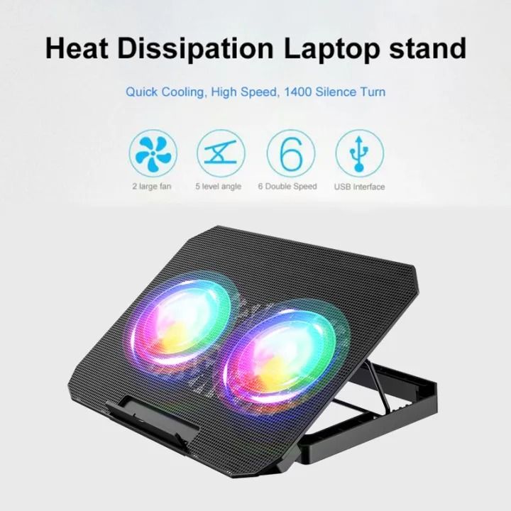 N33%20Gaming%20Laptop%20Cooling%20Pad%2015-17%20inch%20Laptop%20For%20Large%202%20Fans%20140mm%20With%20Screen%20Cooler%20AdjustableStand%20Pad%20Cooling%20For%20Laptop%20Notebook%20MacBook%20-%20Image%206