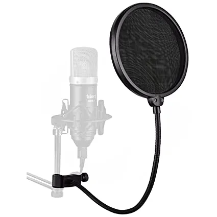 Professional%20Studio%20Microphone%20Pop%20Shield%20Pop%20Filter%20Dual%20Layered%20Wind%20Pop%20Screen%20With%20A%20Flexible%20360%20Degree%20Gooseneck%20Clip%20Stabilizing%20Arm%20-%20Image%202