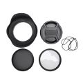 CPL UV Filter Kit 58mm for Canon EOS 700D 100D 600D 1200D Lens Hood Cap. 