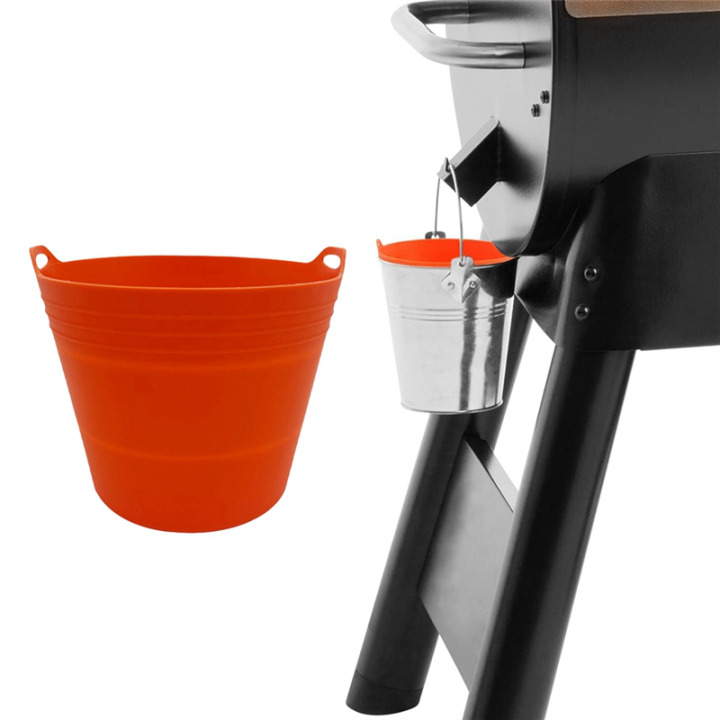 Silicone%20Grease%20Bucket%20Liners%20for%20/%20Pellet%20Smoker%20Grill,%20Reusable%20Grill%20Drip%20Tray%20Bucket%20Liner%20Easy%20Install%20Easy%20to%20Use%20-%20Image%203