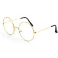 Vintage Retro Round Flat Glasses Gold Eyeglass Frame Man Plain Glass Clear Eyeglasses Eye Glasses Frames For Women. 