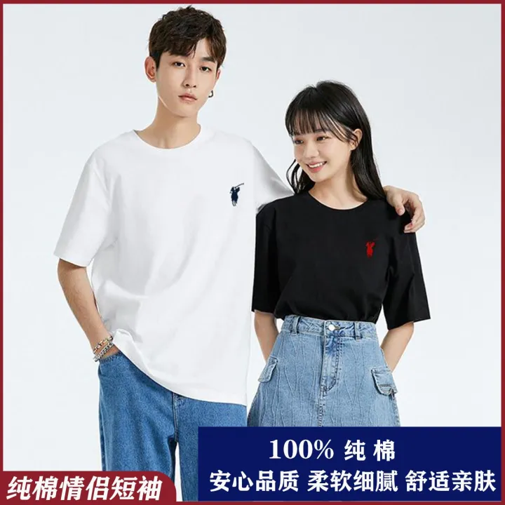 WHPOLOSPORTS%20Men's%20and%20Women's%20Casual%20Couple's%20Summer%20Solid%20Color%20Simple%20Cotton%20Short%20Sleeve%20Thin%20T%20T-shirt%20-%20Image%206