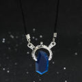 Game Dmc Devil May Dante Pendant Necklace Red Blue Gem Cosplay Necklaces Long Rope Neck Chain Vintage Jewelry for Women Men. 