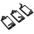12 Pcs Single Gang (1-Gang) Low Voltage Wallplate Mounting Bracket - Black. 