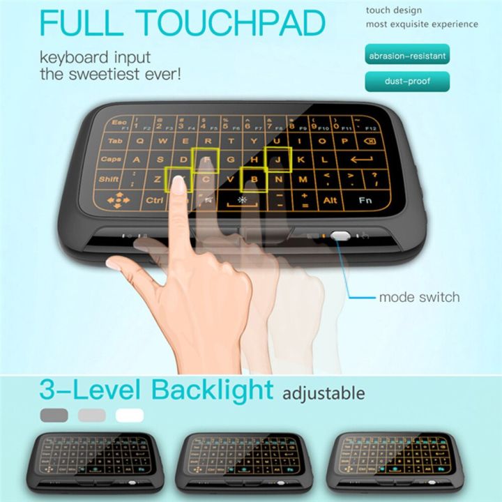 H18+%20Mini%20keyboard%20Air%20Mouse%20Full%20Screen%20Touch%20Keyboards%202.4GHz%20Handheld%20Fingerboard%20Wireless%20Keyboard%20for%20Android%20Google%20TV%20Box%20-%20Image%203