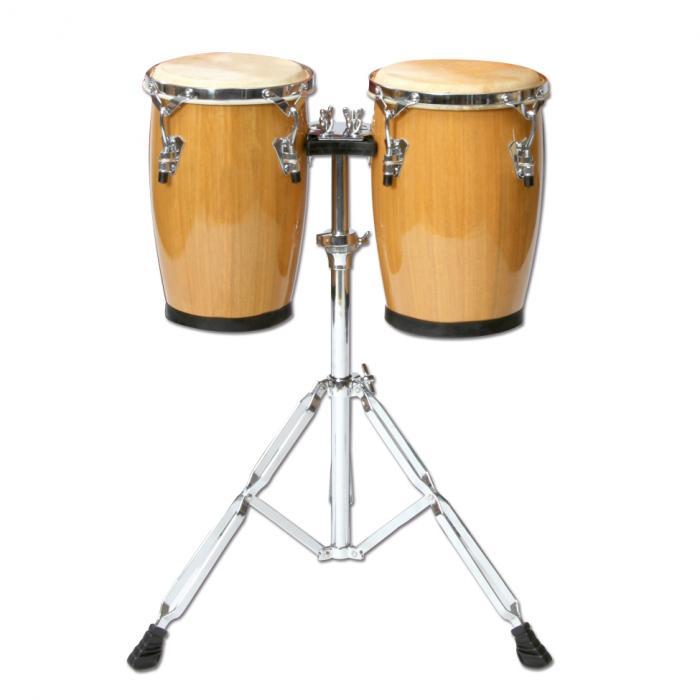 MP 9" AND 10" Double Mini CONGA DRUM SET with Stand and Tuning Wrench