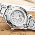 New men's watch Xisida male mechanical automatic Tourbillon waterproof hollow tungsten steel's luminous (Gold). 