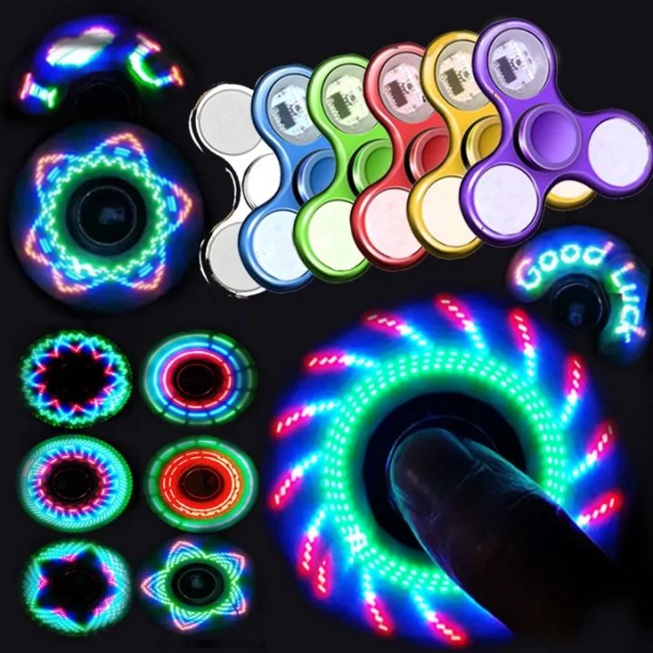 Fidget Spinners Luminous LED Fidget Spinner Change Hand Spinners Anti Stress Spinner High Quality Spinners For Kids Boys And Girls