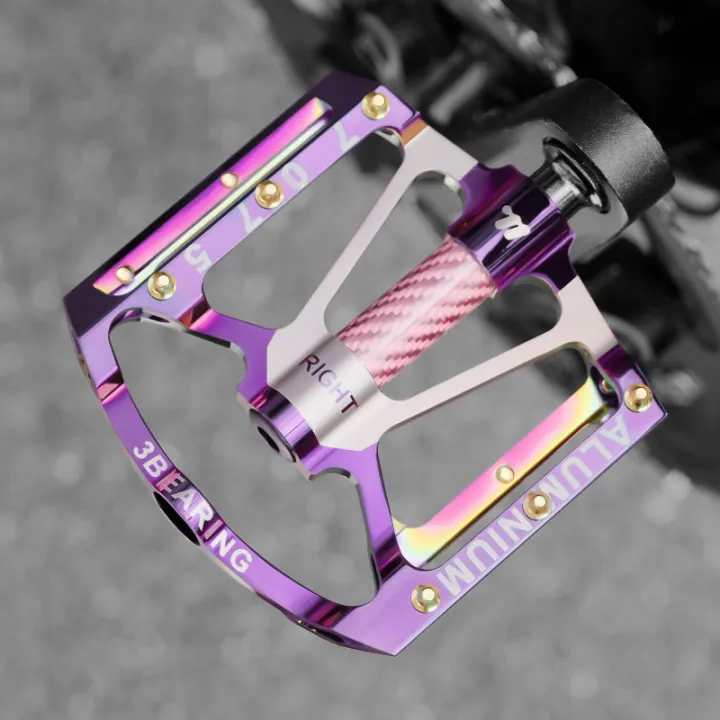 WEST%20BIKING%20Electroplated%20Aluminum%20Alloy%20Pedals%20MTB%20Road%20Bicycle%20Pedals%20Multi-Color%20Anti%20Slip%20Waterproof%20Three%20Bearing%20Pedals%20-%20Image%202