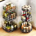 Creativi rotatable kitchen seasoning racks bottle storage sorting multifunctional 1/2/3 layer detachable. 