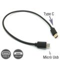USB Type C to Micro USB Male OTG Sync Charge Cable Cord Adapter for Charging Data Transfer Use. 