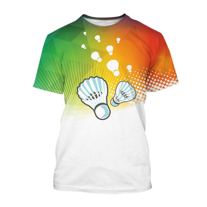 New%20Badminton%20T-Shirts%20Shuttlecock%203D%20Print%20Streetwear%20Men%20Women%20Sports%20Casual%20Fashion%20Oversized%20T%20Shirt%20Kids%20Tees%20Tops%20Clothing%20-%20Image%204