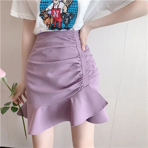 Fashion%20Suit%20Women's%20Spring%20and%20Summer%20New%20Korean%20StyleinsShort%20SleeveTShirt%20Top%20Slimming%20Sheath%20Skirt%20Internet%20Hot%20Two-Piece%20Suit%20-%20Image%204