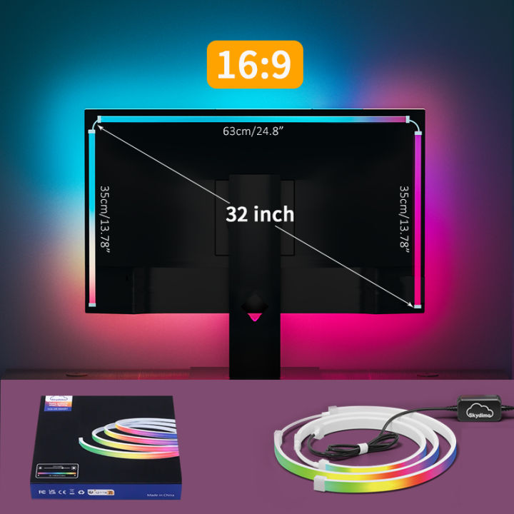 Monitor Backlights LED Strip Lights That Sync with Screen Color or ...