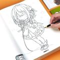 Cartoon Novice Zero Basic Manga Sketching Tutorial Anime Sketch Practice Comics Line Draft Book Drawing Tracing Anime Hand Drawn Book School. 