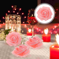 【Folio & Light】100pcs Fake Rose Head Artificial Flower Faux Black Rose For Diy Crafts Decor. 