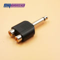 Mono Plug 6.5mm Male To 2 RCA Female Jack Converter Adapter Mic Jack. 