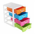 SS Plastic 4-Drawer Set - Compact and Durable Multipurpose Storage Chest for Desk, Tabletop, or Countertop Organization. 