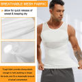 Compression Shirt for Men Slimming Undershirt Body Shaper Tank Top Gynomastica Sleeveless Shapewear Vest Mesh Cross Suit 3XL. 