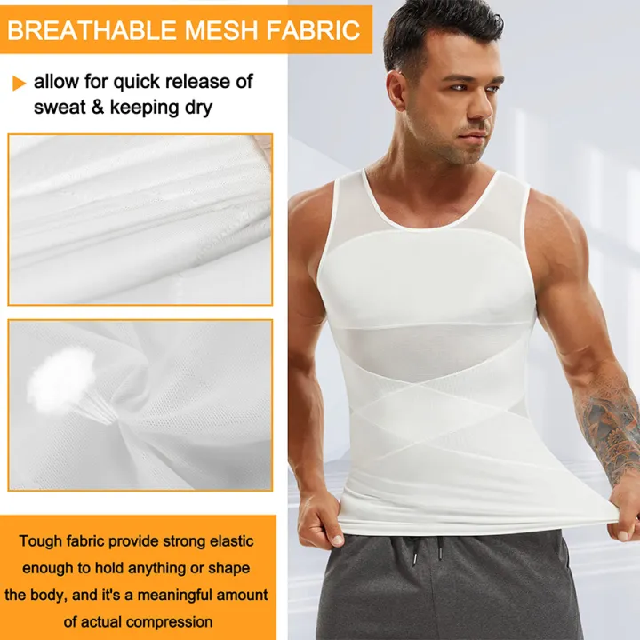 Compression%20Shirt%20for%20Men%20Slimming%20Undershirt%20Body%20Shaper%20Tank%20Top%20Gynomastica%20Sleeveless%20Shapewear%20Vest%20Mesh%20Cross%20Suit%203XL%20-%20Image%202