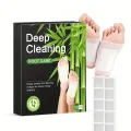 10pcs Bamboo Vinegar Foot Pads - Deep Cleansing,Foot Care Solution for Soft and Smooth Feet - Adhesive Sheets for Easy Use. 