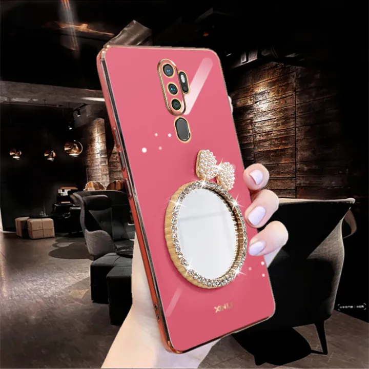 For%20OPPO%20A9%202020%20/%20OPPO%20A5%202020%20Back%20Cover%20+%20Bowknot%20Makeup%20Mirror%20Fashion%20Shiny%20Plating%20Square%20Bumper%20Bling%20Girls%20Phone%20Case%20Soft%20TPU%20Silicone%20Shockproof%20Back%20Cover%20-%20Image%206