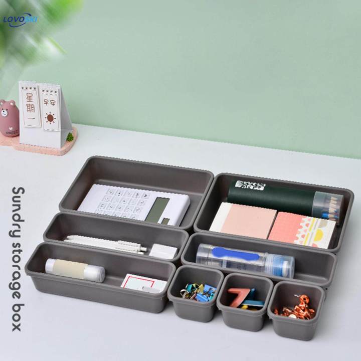 8x Drawer Organizer Tray Convenient and Tidy Stackable Multifunctional Divider Container for Vanity