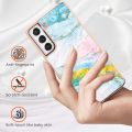 Casing for Samsung Galaxy S21 FE 5G Ultra-Thin Marble Pattern Hybrid Hard Back Soft TPU Bumper Protective Case Cover. 