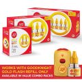 Good Knight Gold Flash Liquid Vapourizer | Mosquito Repellent Combo Pack | Machine + Pack Of 3 Refills (45Ml Each). 