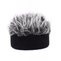 Creative Wig Hat Funny Short Hair Caps For Women Men Novelty Street Hip Hop Beanie Hat Spiked Fake Hair Funny Retro Caps. 