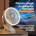Clamp fan, suitable for mini table fan, 3 fan clamp type, portable USB rechargeable type, 60 degree rotation can be used in student dormitories. 