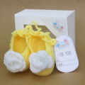 Crochet Baby Shoe Booty - For Baby Girls And Boys – Red & White – 0 to 6 Months Newborn. 