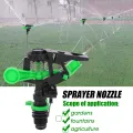 【ZOSR】360 Degree Rotating Jet Sprinklers Garden Agriculture Irrigation Tool Plastic Sprayer 1/2'' Male Thread Rocker Nozzle. 