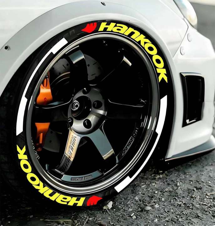 Permanent Auto Wheel Stickers Lettering Car Tuning Universal 3D PVC ...
