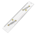 Marine Parallel Ruler Clear Scales, Mapping Points to Pull Parallel Ruler 450MM, Nautical Charts Parallel Ruler for Boat. 