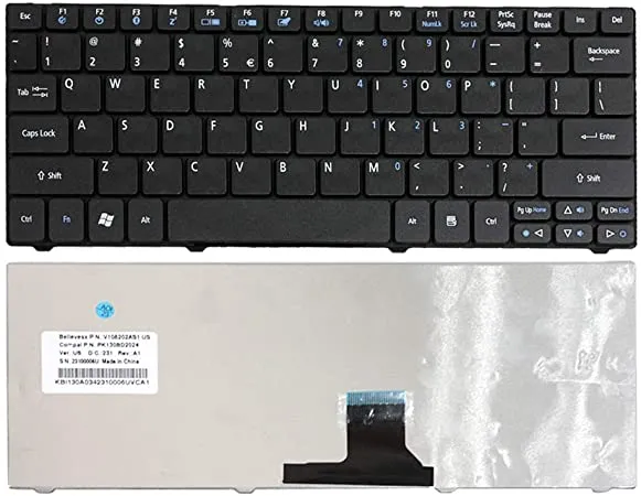 Laptop keyboard Replacement For Acer Aspire One 721 AO721 722 AO722 Netbook English keypad keys