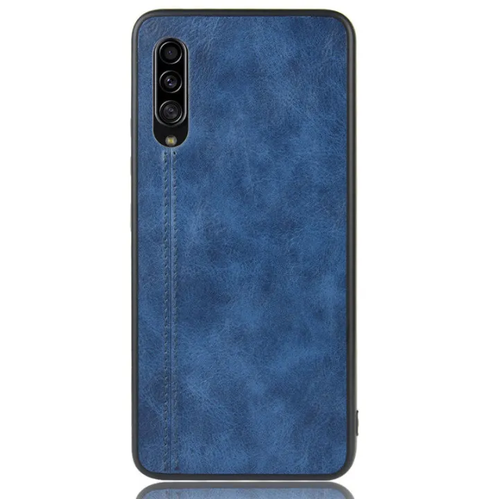 lthmy for Samsung Galaxy A90 5G Case Luxury Calfskin PU Leather lines Hard Back Cover
