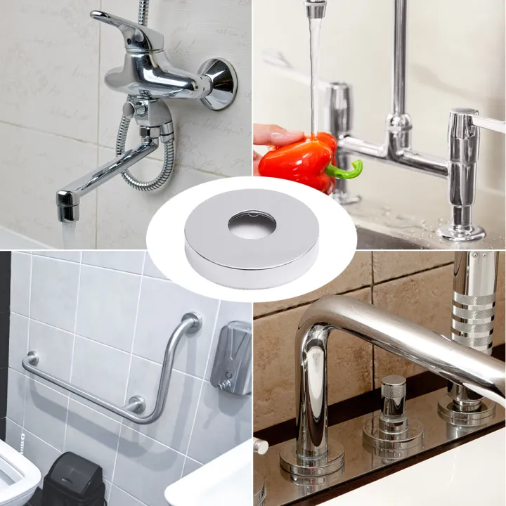 1/4Pcs%20Stainless%20Steel%20Bathroom%20Faucet%20Decorative%20Cover%20/%20Self-Adhesive%20Covers%20/%20Chrome%20Finish%20Beautify%20Water%20Pipe%20Wall%20Hole%20Bathroom%20Decor%20-%20Image%205