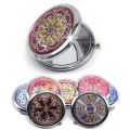Portable Foldable Pocket Metal Makeup Compact Mirror Woman Cosmetic Mini Beauty Normal Magnifying Mirror Double Sides Mirrors. 