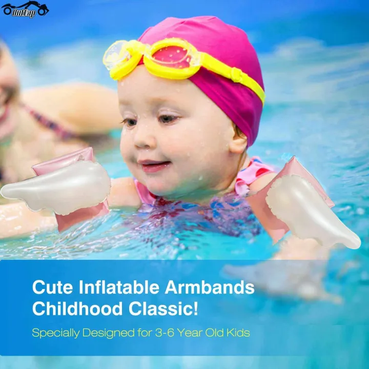 PVC Children Swim Buoyancy Sleeve with Inflator Cartoon Air Inflatable Arm Swim Ring Thicken Lightweight Pool Water Accessories