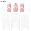 Myyeah 2 Sheet French Tip Guides Nail Sticker White Manicure Stripe Lines Adhesive Decals Nail Art DIY Professional Tool. 