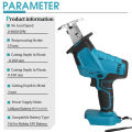Cordless Electric Reciprocating Saw Metal Woodworking Cutting Tool 4000SPM with 4 cutting blade EasyLife. 