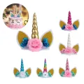 Girl Birthday Party Pink Unicorn Paper Plate Cup Napkin Disposable Tableware Sets Baby Shower 1st First Birthday Party Supplies. 