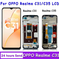 AAA+ Original For OPPO Realme C31 C35 LCD RMX3501 RMX3511 Display Screen Touch Panel Digitizer with Frame For Realme C31 C35 LCD. 