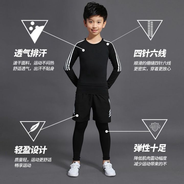Children's%20Tights%20Training%20Wear%20Quick%20Drying%20Clothes%20Workout%20Clothes%20Suit%20Boys%20and%20Girls%20Running%20Sports%20Kids%20Basket%20Football%20Base%20-%20Image%202